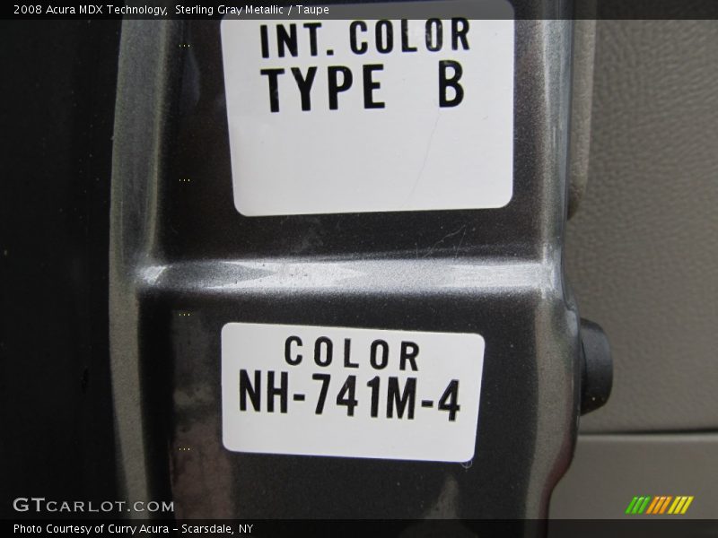 Sterling Gray Metallic / Taupe 2008 Acura MDX Technology