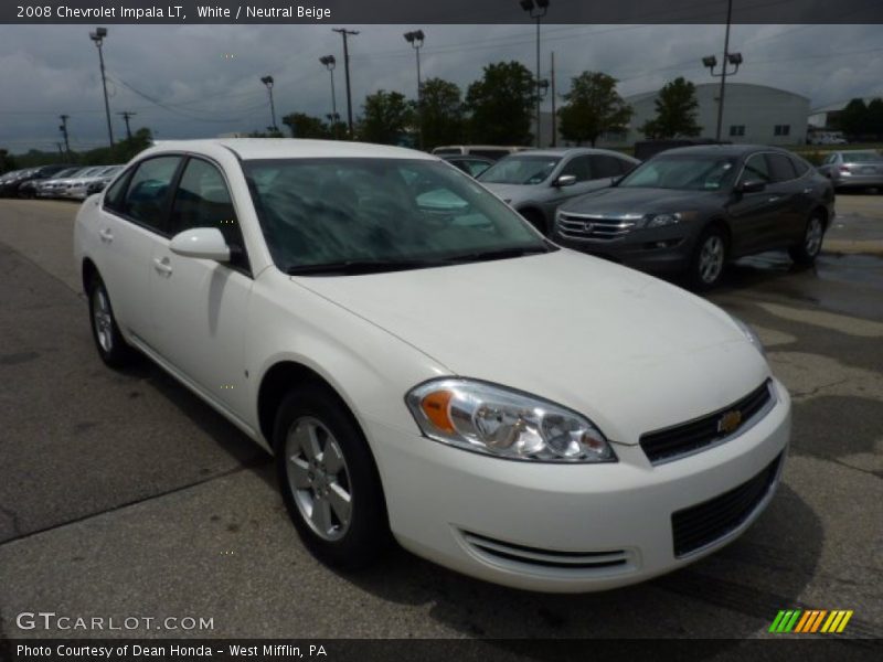 White / Neutral Beige 2008 Chevrolet Impala LT
