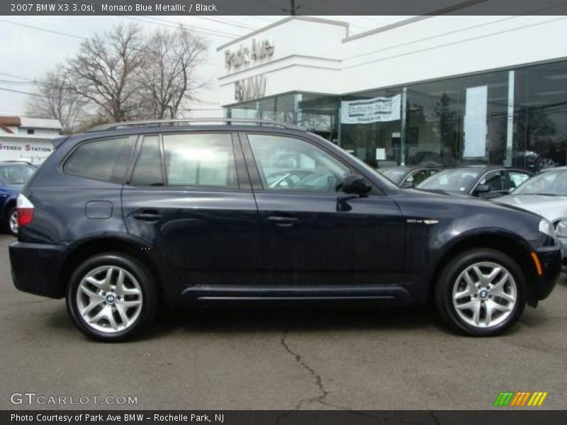 Monaco Blue Metallic / Black 2007 BMW X3 3.0si