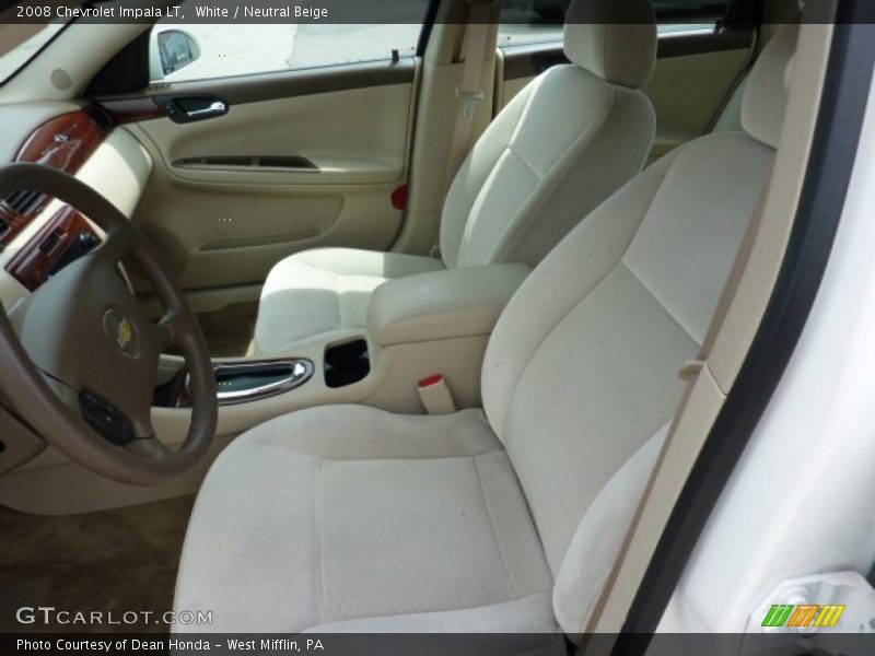 White / Neutral Beige 2008 Chevrolet Impala LT