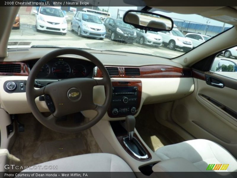 White / Neutral Beige 2008 Chevrolet Impala LT