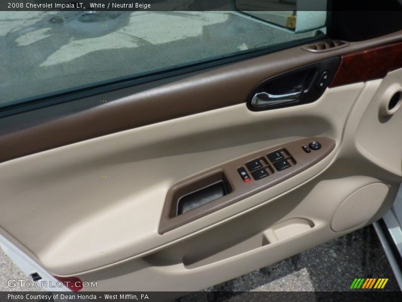 White / Neutral Beige 2008 Chevrolet Impala LT