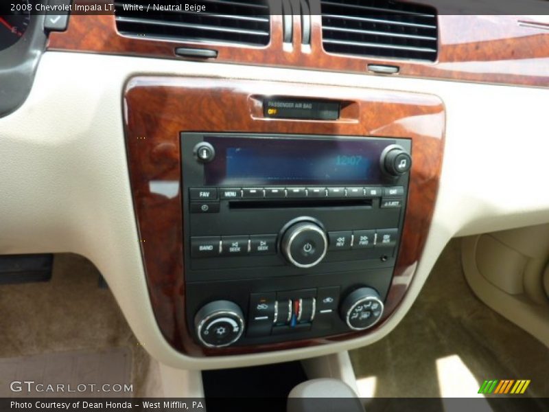White / Neutral Beige 2008 Chevrolet Impala LT