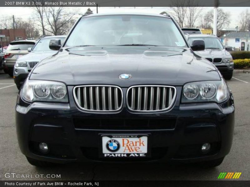 Monaco Blue Metallic / Black 2007 BMW X3 3.0si