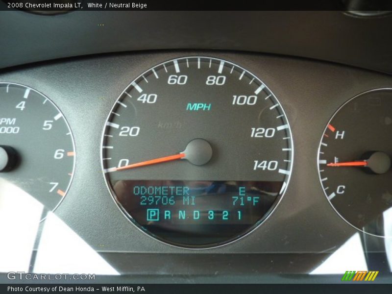 White / Neutral Beige 2008 Chevrolet Impala LT