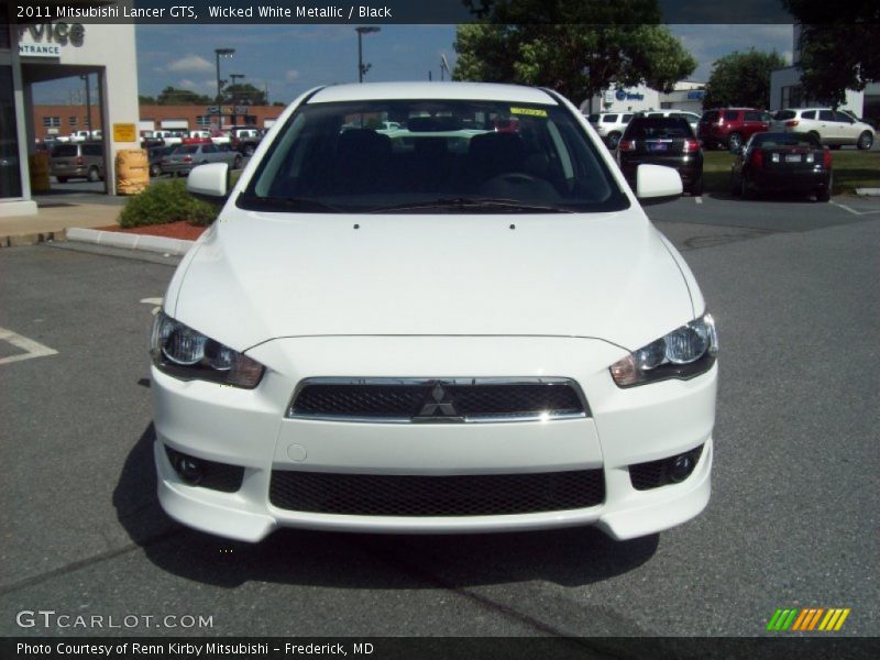 Wicked White Metallic / Black 2011 Mitsubishi Lancer GTS