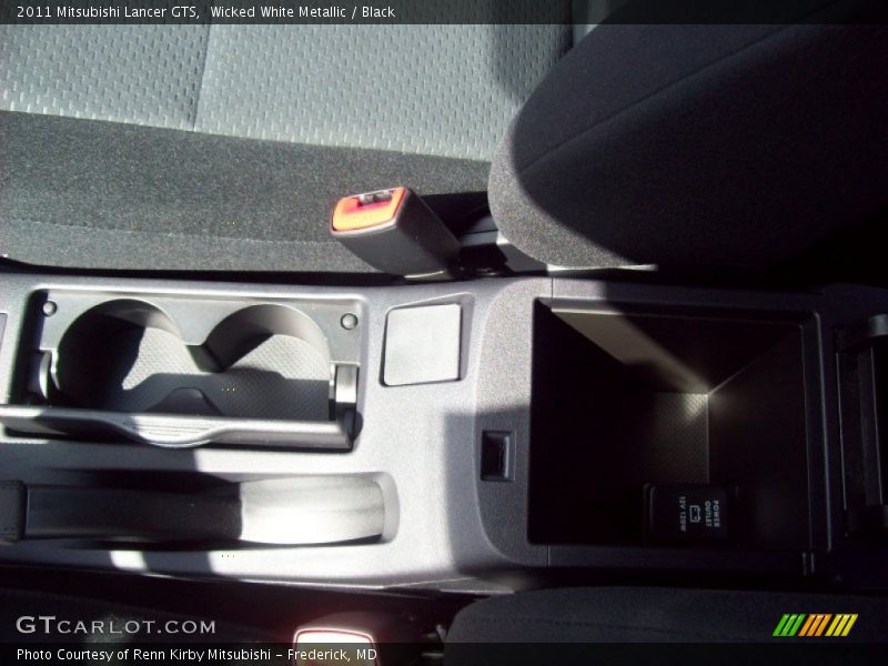 Wicked White Metallic / Black 2011 Mitsubishi Lancer GTS