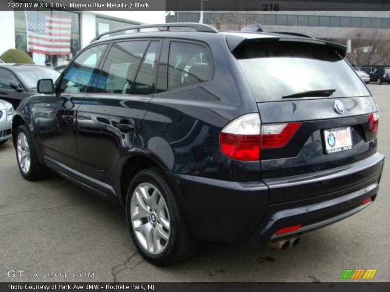 Monaco Blue Metallic / Black 2007 BMW X3 3.0si