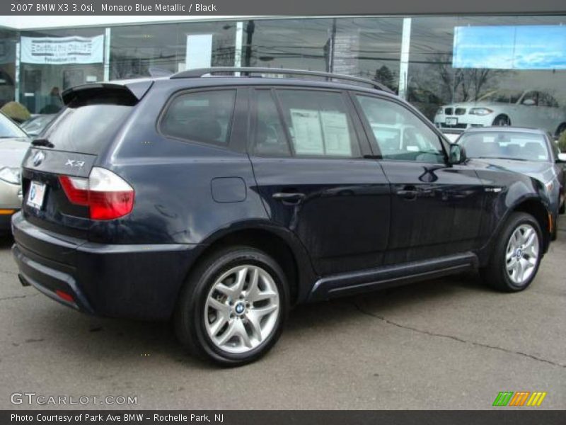 Monaco Blue Metallic / Black 2007 BMW X3 3.0si