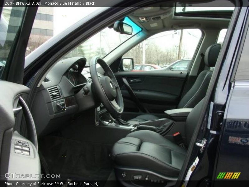 Monaco Blue Metallic / Black 2007 BMW X3 3.0si