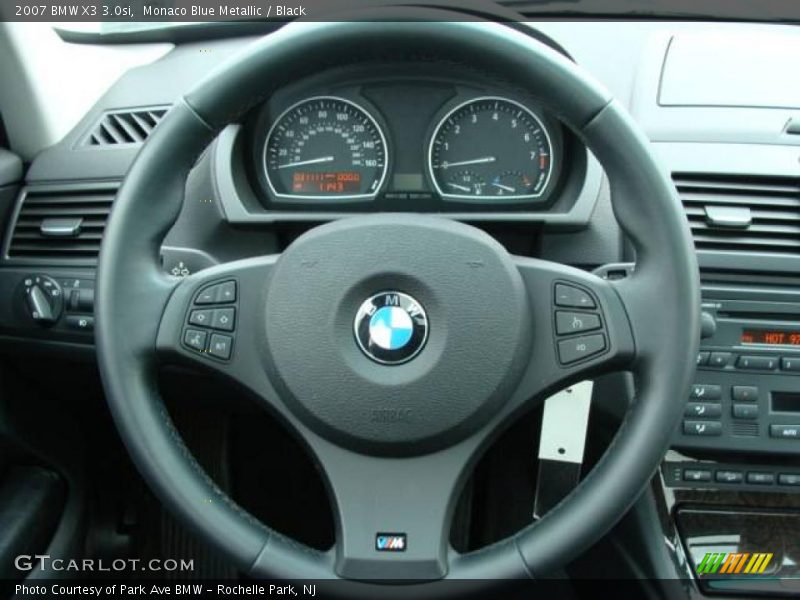 Monaco Blue Metallic / Black 2007 BMW X3 3.0si