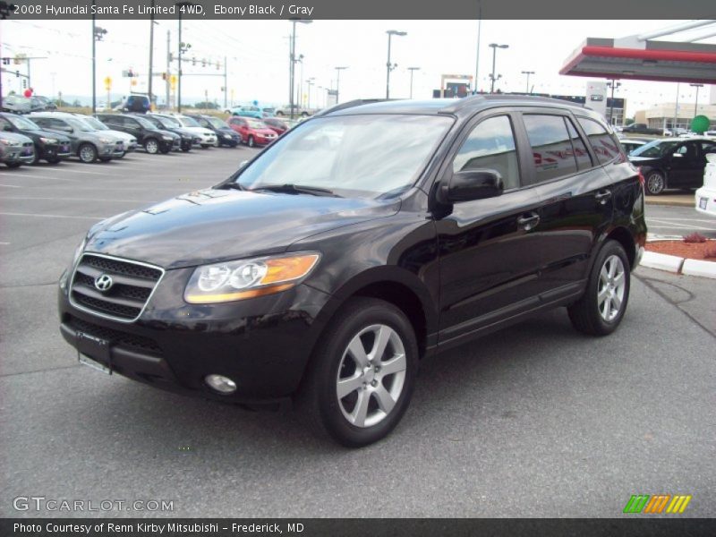 Ebony Black / Gray 2008 Hyundai Santa Fe Limited 4WD