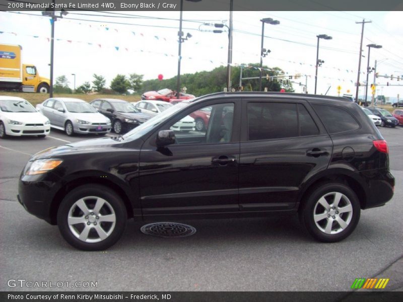 Ebony Black / Gray 2008 Hyundai Santa Fe Limited 4WD