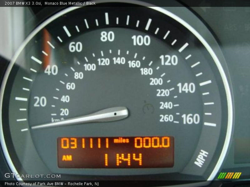 Monaco Blue Metallic / Black 2007 BMW X3 3.0si