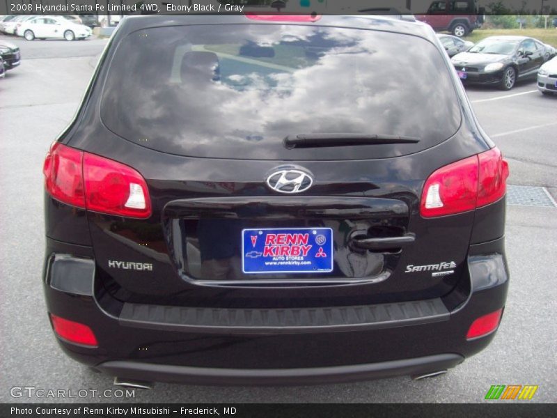 Ebony Black / Gray 2008 Hyundai Santa Fe Limited 4WD
