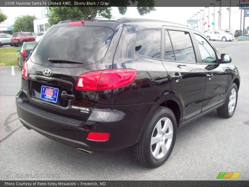 Ebony Black / Gray 2008 Hyundai Santa Fe Limited 4WD