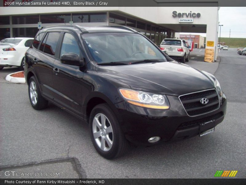Ebony Black / Gray 2008 Hyundai Santa Fe Limited 4WD
