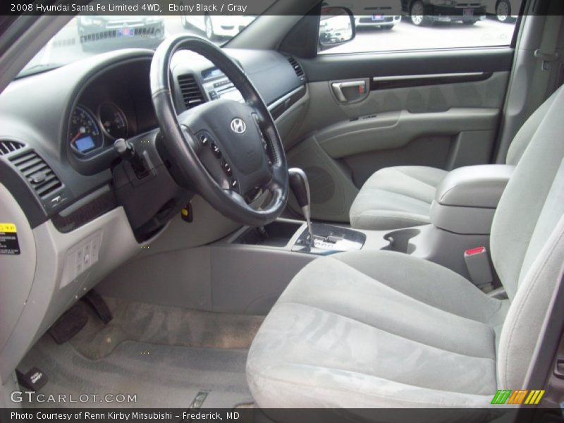 Ebony Black / Gray 2008 Hyundai Santa Fe Limited 4WD