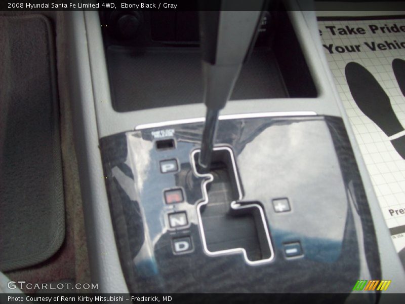 Ebony Black / Gray 2008 Hyundai Santa Fe Limited 4WD