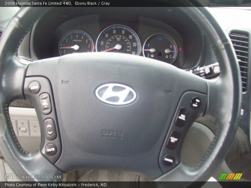 Ebony Black / Gray 2008 Hyundai Santa Fe Limited 4WD