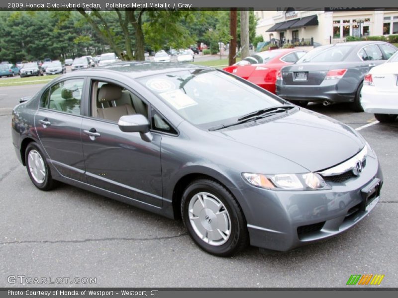 Polished Metal Metallic / Gray 2009 Honda Civic Hybrid Sedan