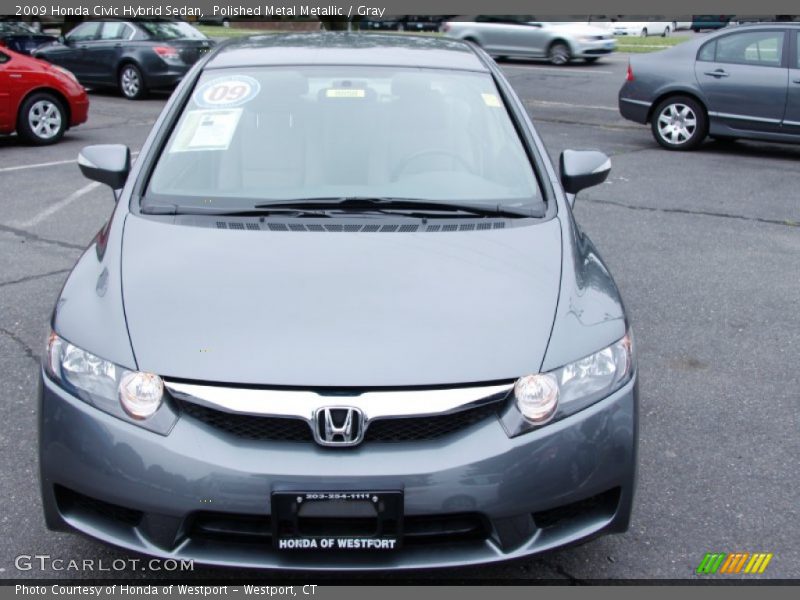 Polished Metal Metallic / Gray 2009 Honda Civic Hybrid Sedan