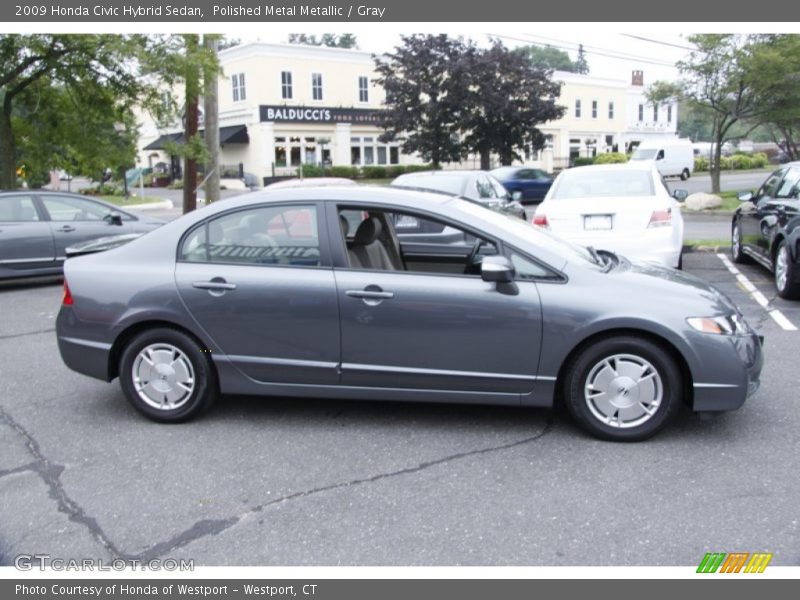 Polished Metal Metallic / Gray 2009 Honda Civic Hybrid Sedan