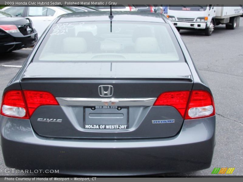 Polished Metal Metallic / Gray 2009 Honda Civic Hybrid Sedan