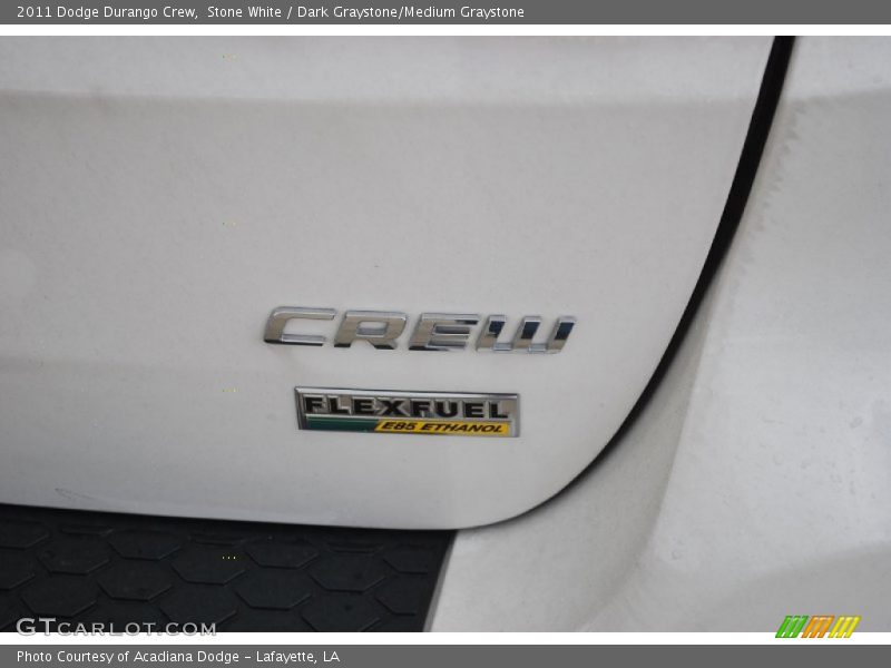 Stone White / Dark Graystone/Medium Graystone 2011 Dodge Durango Crew