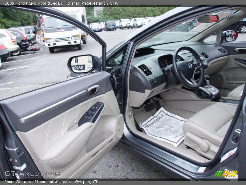 Polished Metal Metallic / Gray 2009 Honda Civic Hybrid Sedan