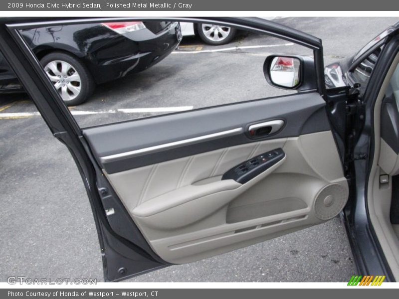 Polished Metal Metallic / Gray 2009 Honda Civic Hybrid Sedan