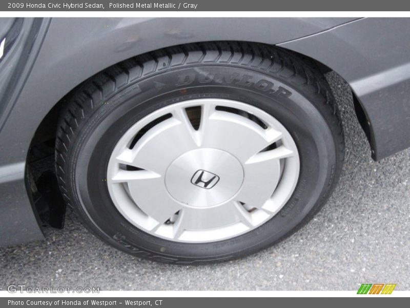 Polished Metal Metallic / Gray 2009 Honda Civic Hybrid Sedan