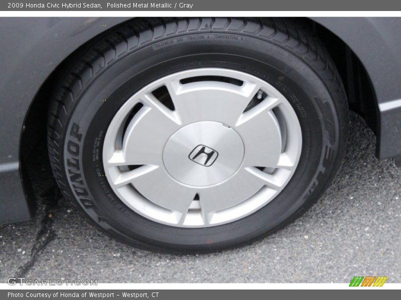 Polished Metal Metallic / Gray 2009 Honda Civic Hybrid Sedan