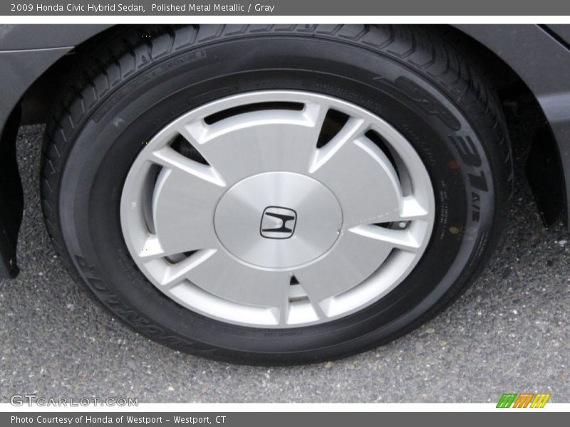 Polished Metal Metallic / Gray 2009 Honda Civic Hybrid Sedan