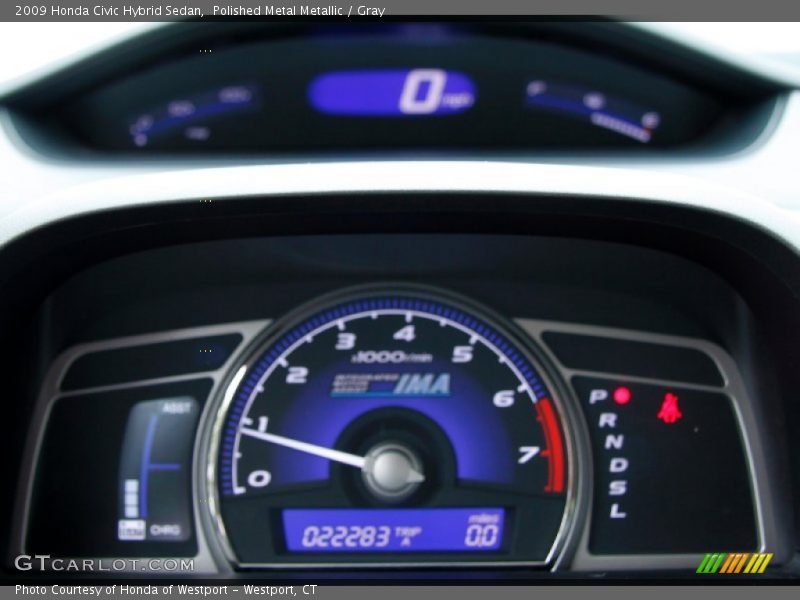 Polished Metal Metallic / Gray 2009 Honda Civic Hybrid Sedan