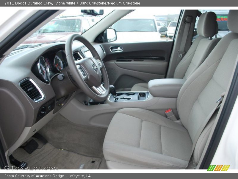 Stone White / Dark Graystone/Medium Graystone 2011 Dodge Durango Crew