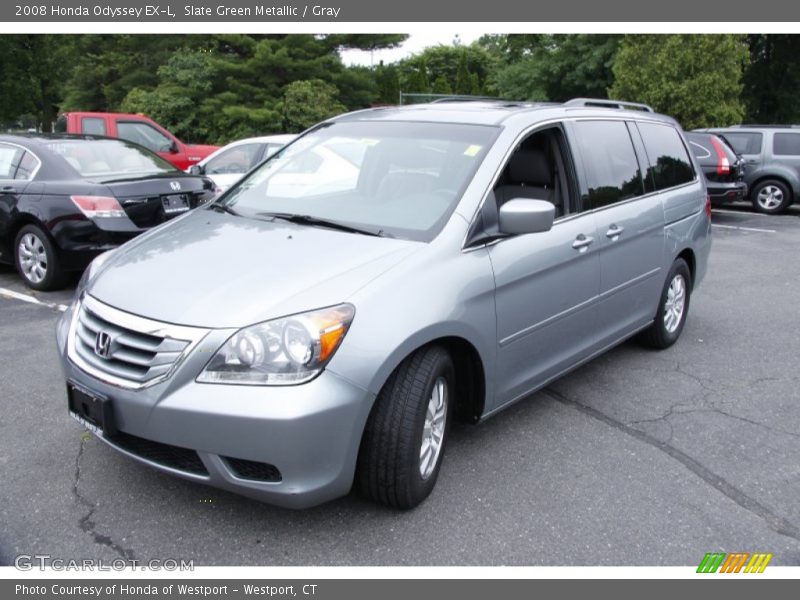 Slate Green Metallic / Gray 2008 Honda Odyssey EX-L