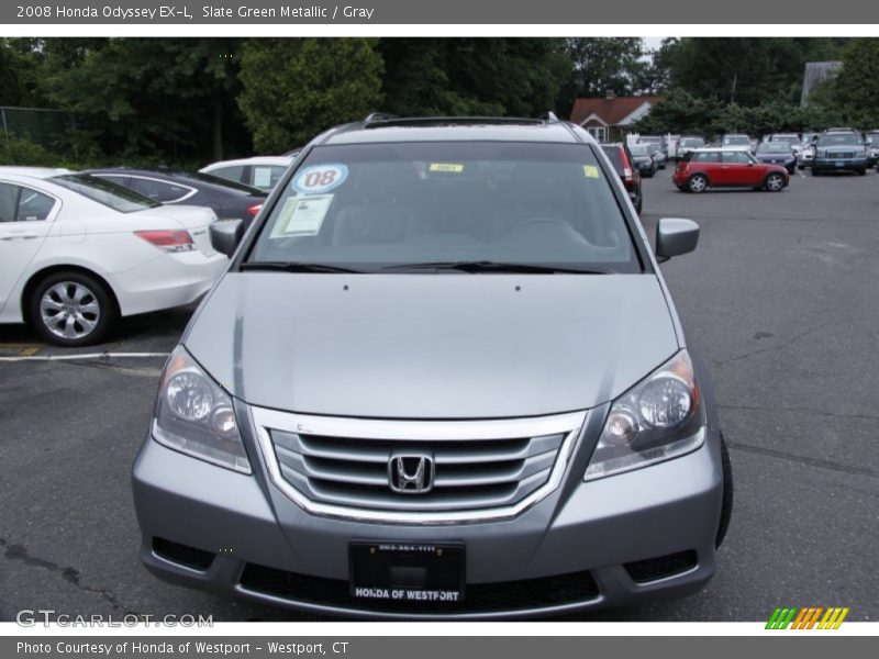 Slate Green Metallic / Gray 2008 Honda Odyssey EX-L