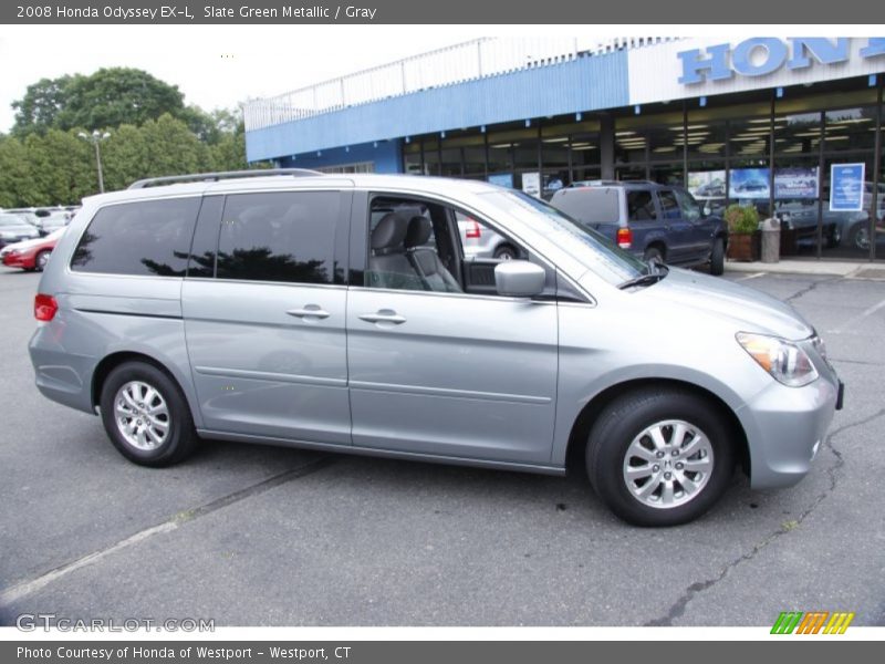 Slate Green Metallic / Gray 2008 Honda Odyssey EX-L