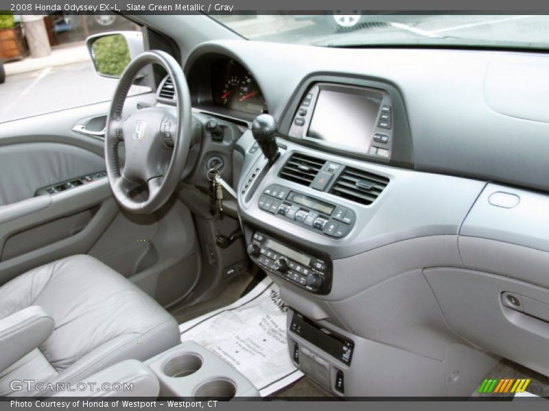 Slate Green Metallic / Gray 2008 Honda Odyssey EX-L