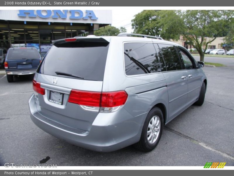 Slate Green Metallic / Gray 2008 Honda Odyssey EX-L