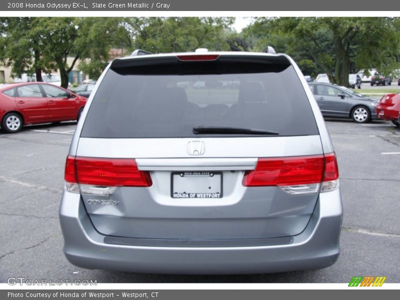 Slate Green Metallic / Gray 2008 Honda Odyssey EX-L