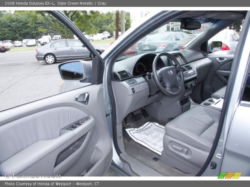 Slate Green Metallic / Gray 2008 Honda Odyssey EX-L
