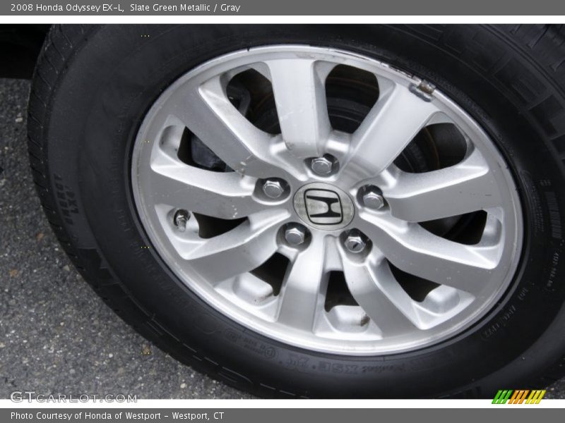 Slate Green Metallic / Gray 2008 Honda Odyssey EX-L