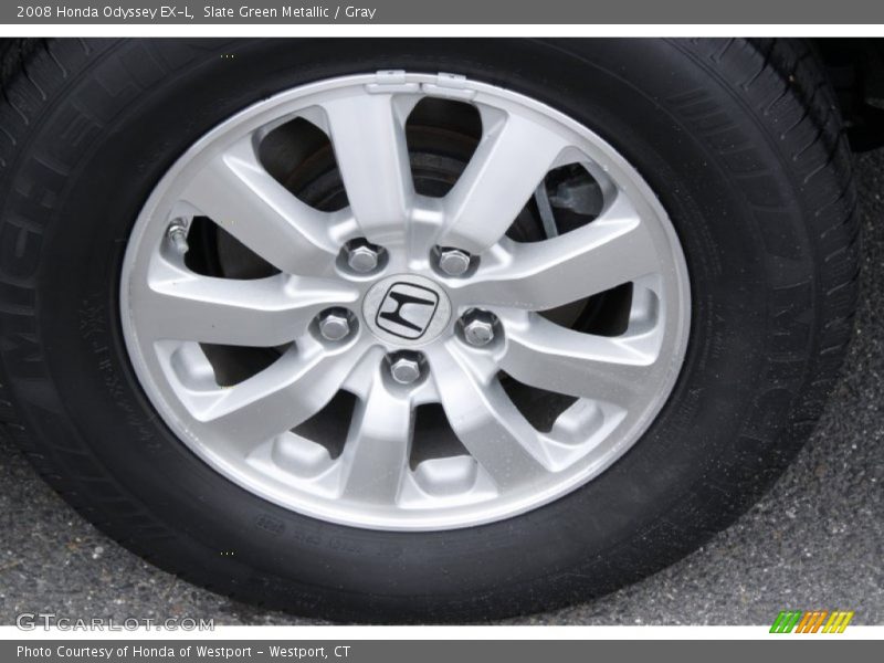 Slate Green Metallic / Gray 2008 Honda Odyssey EX-L