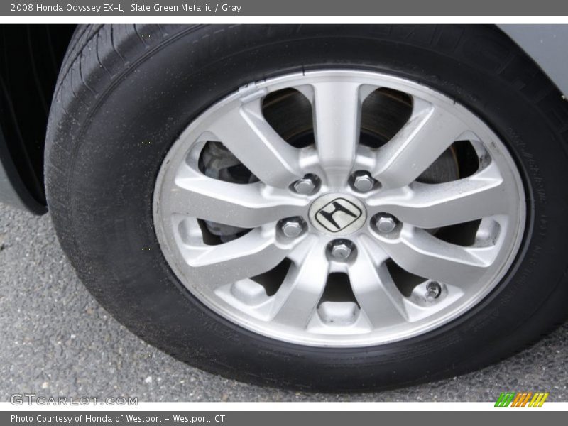 Slate Green Metallic / Gray 2008 Honda Odyssey EX-L