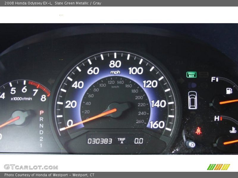 Slate Green Metallic / Gray 2008 Honda Odyssey EX-L