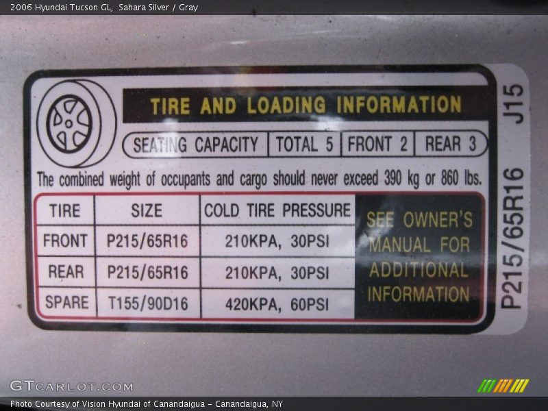 Sahara Silver / Gray 2006 Hyundai Tucson GL