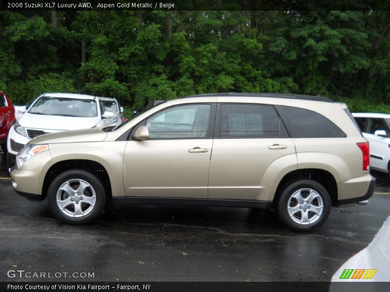 Aspen Gold Metallic / Beige 2008 Suzuki XL7 Luxury AWD