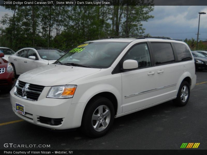 Stone White / Dark Slate/Light Shale 2008 Dodge Grand Caravan SXT